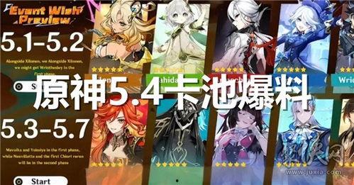 原神最新版本卡池爆料,神秘角色降临,新元素与传说装备等你探索